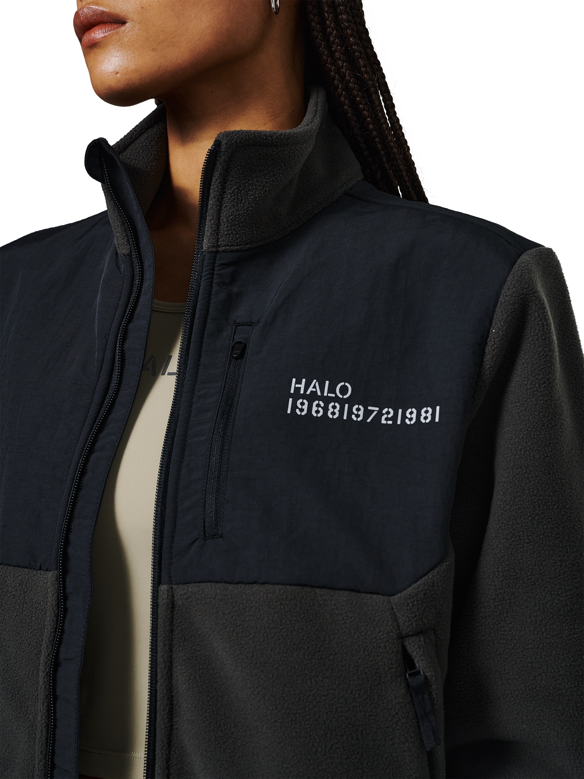 HALO BLOCKED ZIP FLEECE
