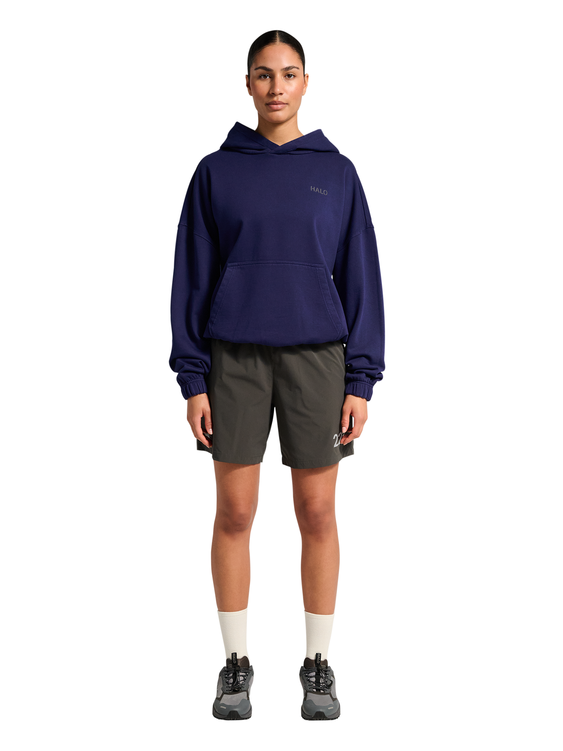 HALO DHOBI BOXY HOODIE