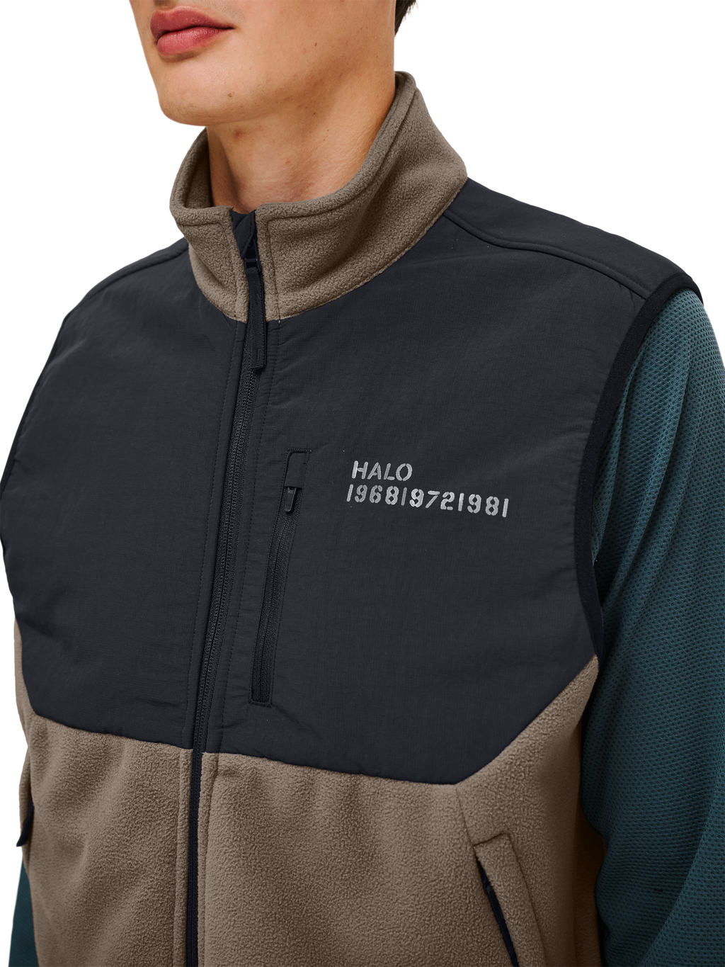 HALO BLOCKED FLEECE VEST