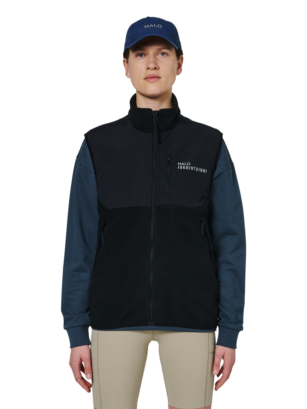 HALO BLOCKED FLEECE VEST