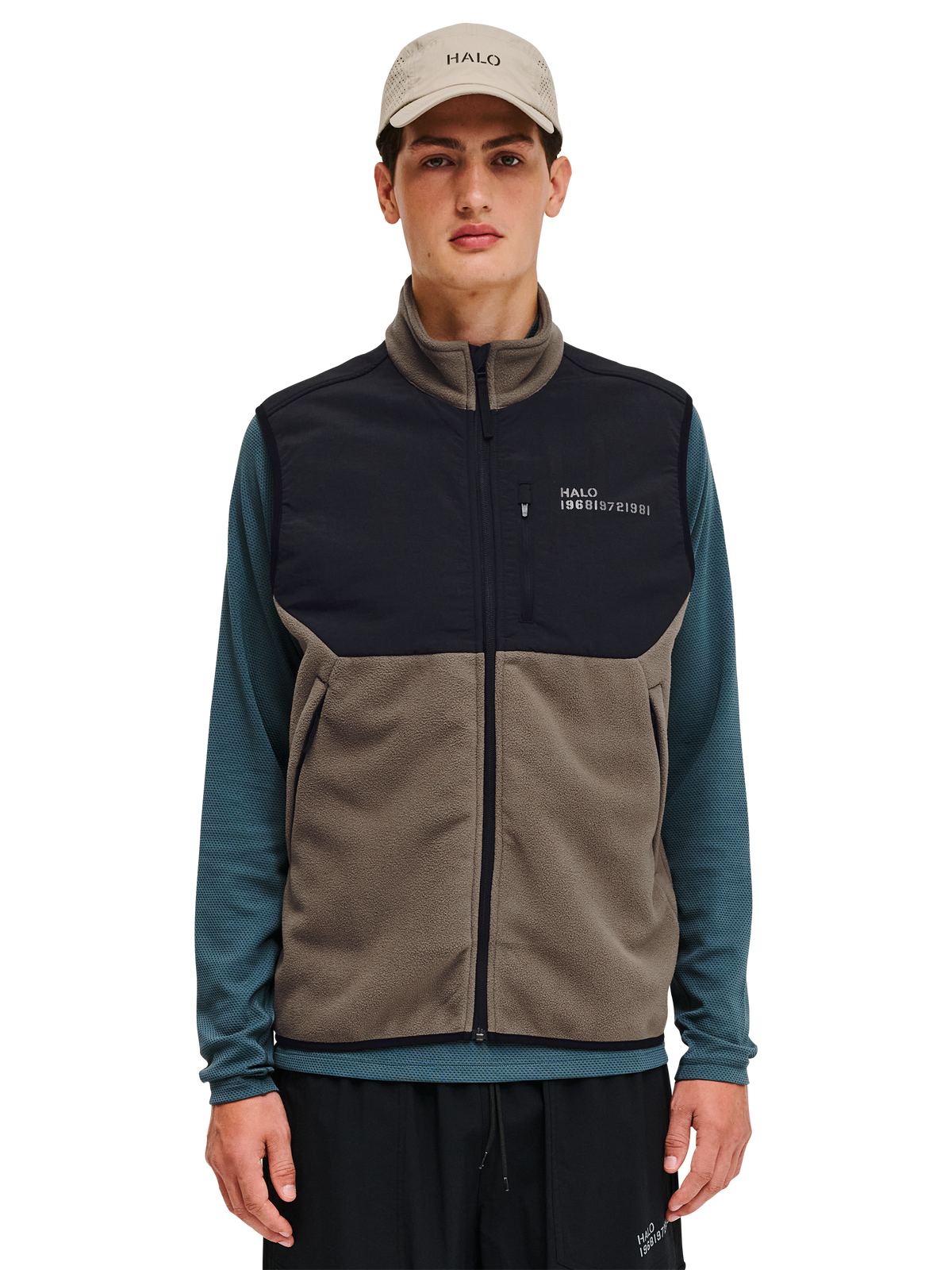 HALO BLOCKED FLEECE VEST
