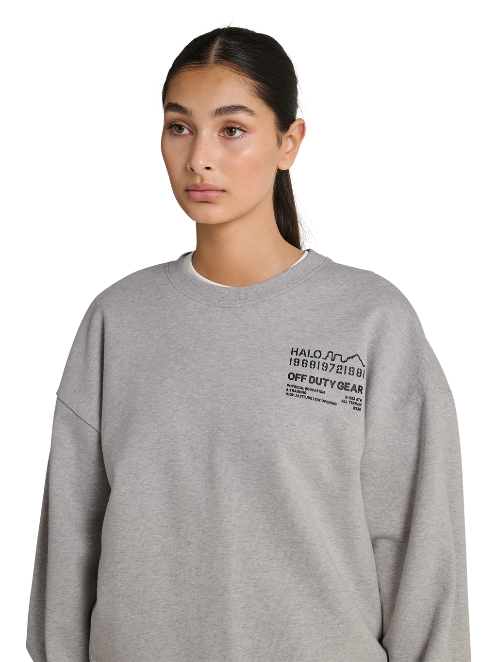 HALO GRAPHIC BOXY CREW